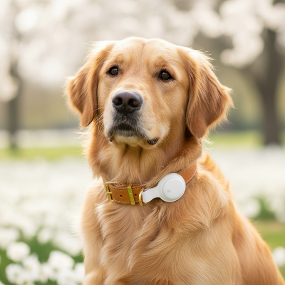 collier pour chien - localisation-Traceur sur golden retriever