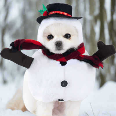 Costume pour chien - Père Noël, Chauve-souris, Bonhomme de neige, Police - au royaume des chiens