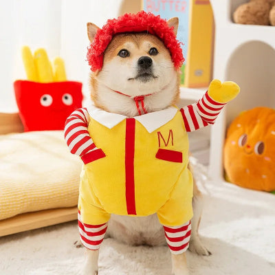 costume-pour-chien-halloween-Mcdonald-chien-porte-costume