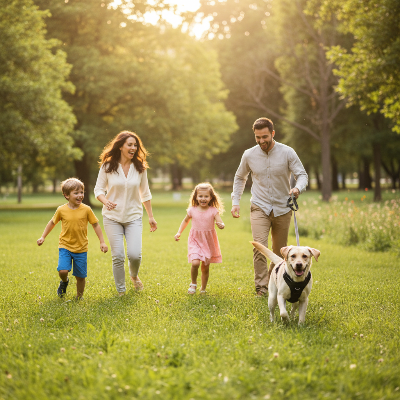 harnais-en-Y-Dieu-egyptien-chien-contents-sur-la-plage-Famille parc