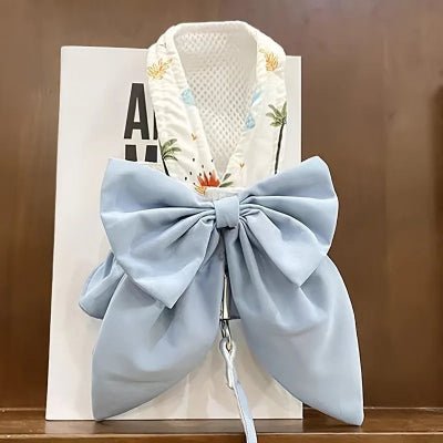 harnais-petit-chien-noeud-papillon-bleus