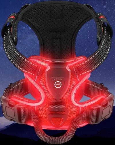 harnais-pour-chien-led-rouge