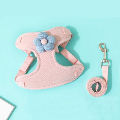 harnais pour petit Chien - petite fleur Confort Securite -rose-demo