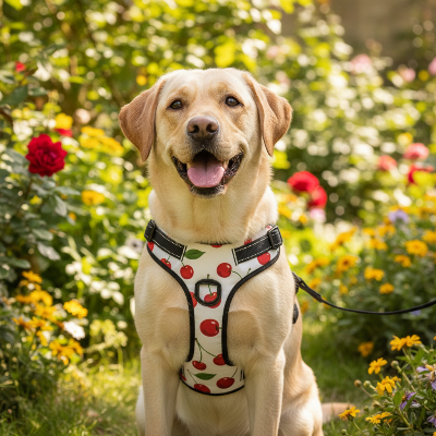 harnais Y -  cerise-Labrador harnais cerise jardin