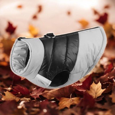 imperméable pour chien - vêtements chauds d'hiver pour petits et moyens chiens-gris