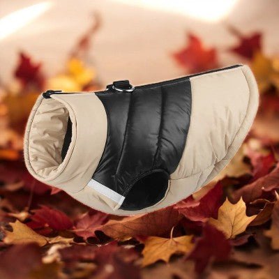 imperméable pour chien - vêtements chauds d'hiver pour petits et moyens chiens-khaki