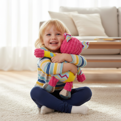 jouet pour chien - peluche animaux-Enfant et cochon