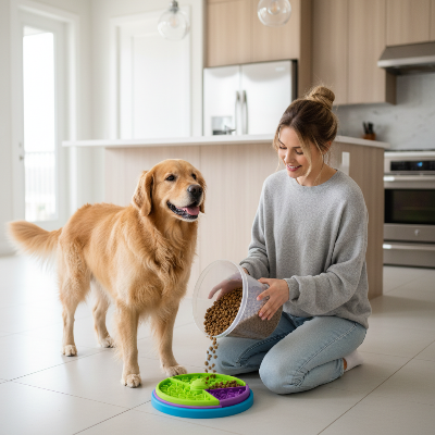 jouet pour chien interactif  - gamelle anti anxiété-Femme et jouet