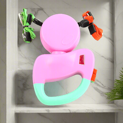 laisse-double-pour-chien-retractable-rose