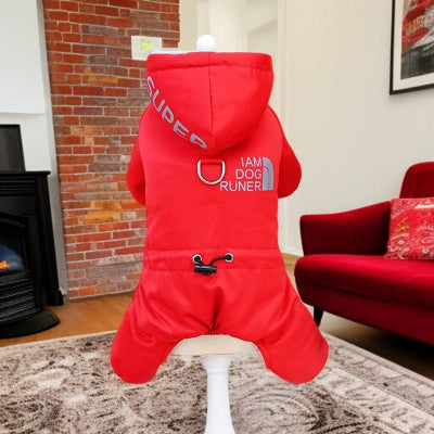 manteau pour chien - combinaison chaude et épaisse-rouge-demo