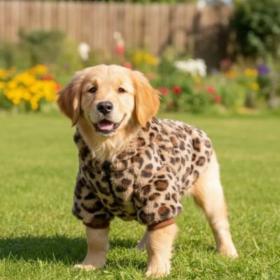 manteau chien - léopard imperméable thermique-brun