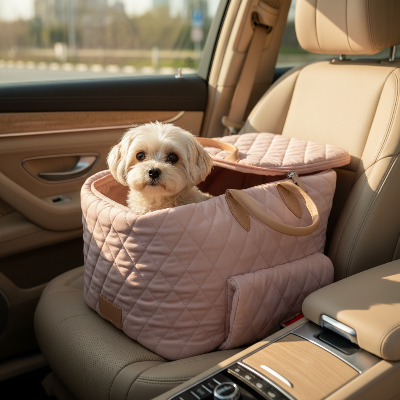 Sac de transport rose 3 en 1 en mode siège auto