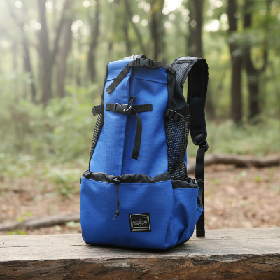 Sac à dos randonnée chien bleu