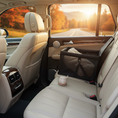 sac de transport pour chien - pliable imperméable siège voiture-noir