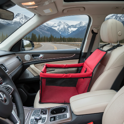 sac de transport pour chien - pliable imperméable siège voiture-rouge