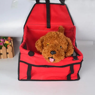sac de transport pour chien - pliable imperméable siège voiture-rouge