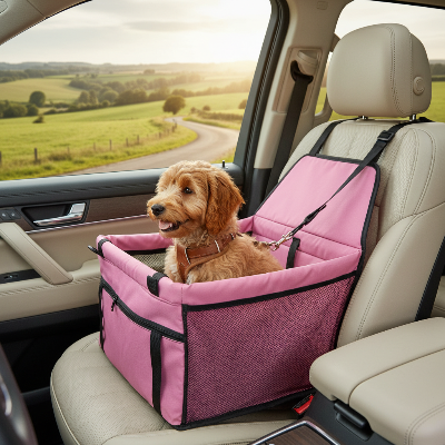 sac de transport pour chien - pliable imperméable siège voiture-Siège auto de luxe pour chien avec paysage champêtre