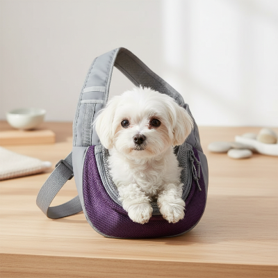 sac à dos pour chien - voyage  bandoulière maille respirante- Purple
