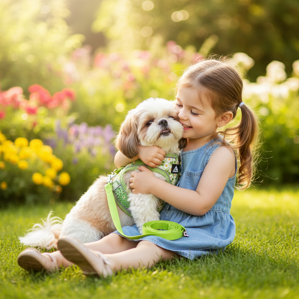 Shih Tzu vert petite fille