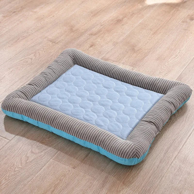tapis rafraichissant chien  - Coussin de refroidissement respirant-bleu